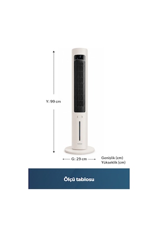 Homend Fanomen 9011H Uzaktan Kumandalı Soğuk Su & Buz Hazneli Kule Tipi Vantilatör 60W