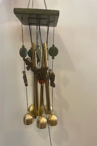 Deprem Zili Çanı Duvar Rüzgar Çanı Zili Feng Shui Ejderha Yılı Metal Borulu Kelebek Objeli