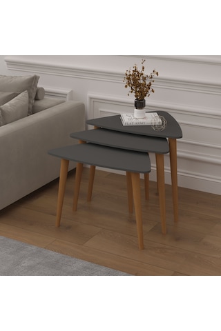 3 Lü Üçgen Zigon Sehpa Ahşap Ayaklı-sehpa02-antrasit