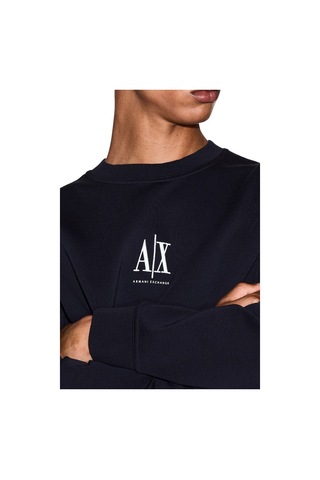 Erkek Regular Fit Nakışlı Yazı Logolu Sweatshirt - Lacivert Deep Navy