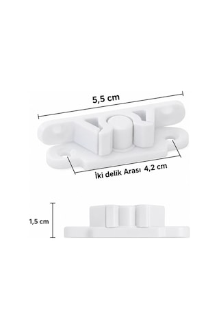5 Adet Pimapen Pvc Pencere Kapı Sineklik Çıt Çıt Plastik Tutucu Aparat Beyaz Pratik Kapama Kilidi