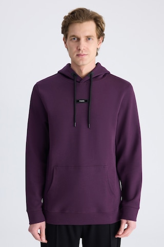 Twn Slim Fit Mor Düz Örgü Pamuklu Sweatshirt 5ece247020042 M01