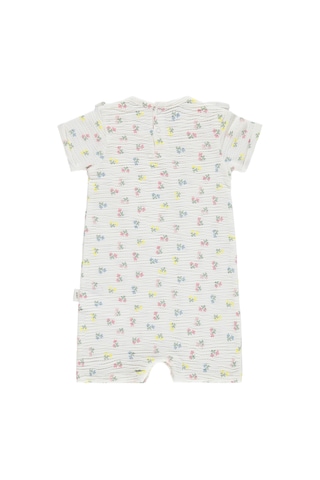Civil Baby Çiçek Empirme 6-18 Ay Tulum - Ekru