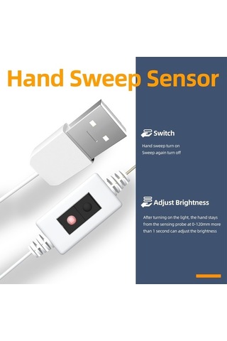 Tongxida 3 M Su Geçirmez Led Dikim Dolum Işık, Usb El Tarama, Karartma, Tam Spektrum Bitki Lambası Mor - Pembe