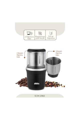 Sinbo Scm-2982 Kahve Ve Baharat Öğütücü Krom
