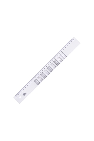 Hatas 0177 Çarpım Tablolu Cetvel 30 CM Şeffaf
