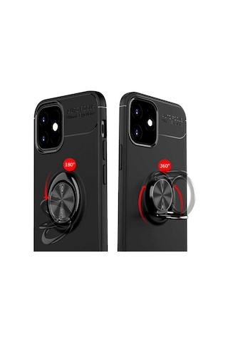 Apple Uyumlu iPhone 12 Mini Kılıf Zore Ravel Silikon Kapak Kırmızı