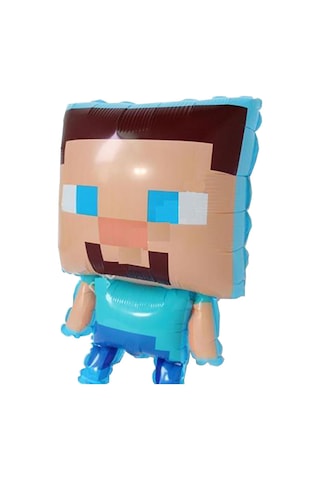 Minecraft Folyo Balon 70cmx45cm Doğum Günü Parti Helyumla Uçan