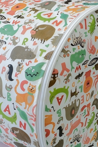 Vedsey Silindir Hayvan Desenli Çok Amaçlı Düzenleyici Hurç 45 x 50 CM Beyaz