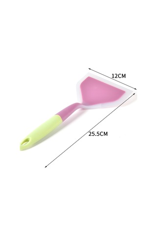 Monyee Yemek Dereceli Silikon Geniş Açık Transfer Spatula - Teflon Tencere Uyumlu, Kolay Temizlenir - Yeşil Yeşil