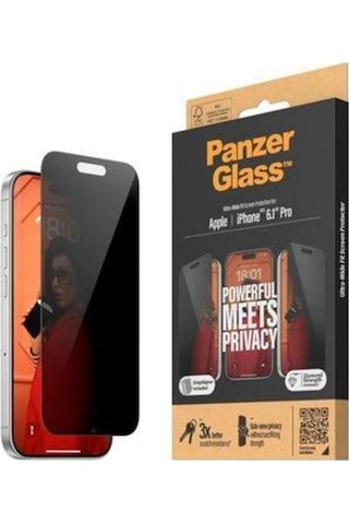 Panzerglass Apple iPhone 15 Pro Uyumlu Uwf Privacy Wa, Ekran Koruyucu