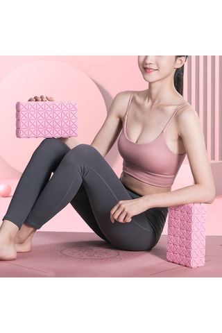 Geeksen Mor Renkli Eva+tpe Yoga Blok, Postür Doğrulama Ve Kas Güçlendirme, 22x13x7 Cm, Tek Adet Mor