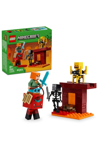 LEGO® Minecraft® Nether Lav Savaşı 21266 - 6 Yaş ve Üzeri Macera Oyunları Seven Çocuklar için Yaratıcı Oyuncak Yapım Seti (99 Parça)