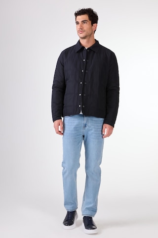 Dufy Lacivert Kapitone Erkek Mont - Slim Fit Lacivert