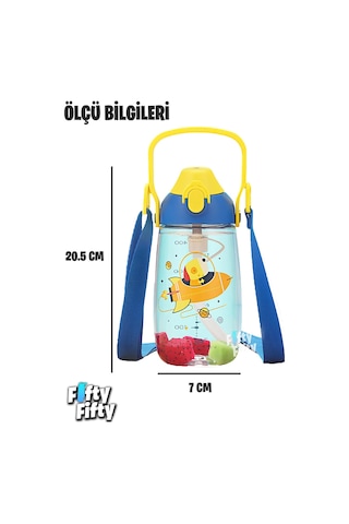 Uzspace Pipetli 680 ML Boyun Askılı Tritan Çocuk Su Matarası -kutulu- Ffuz2202680 001