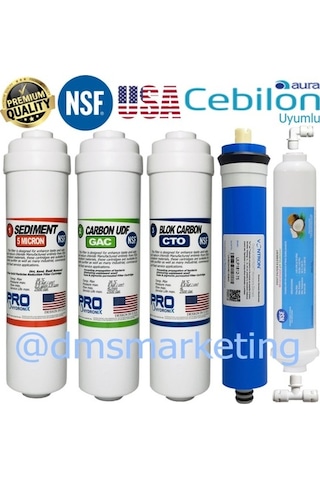 Cebilon Plus & Silver Uyumlu 5'li Filtre Seti