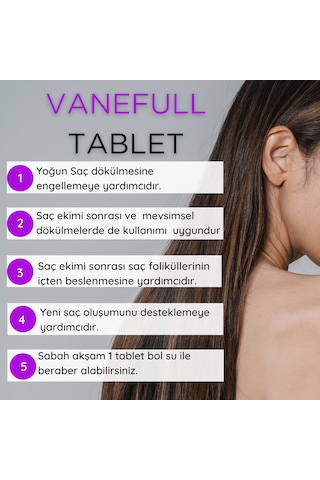 Vanemed Vanefull Saç Ve Tırnak İçin Gıda Takviyesi 60 Tablet