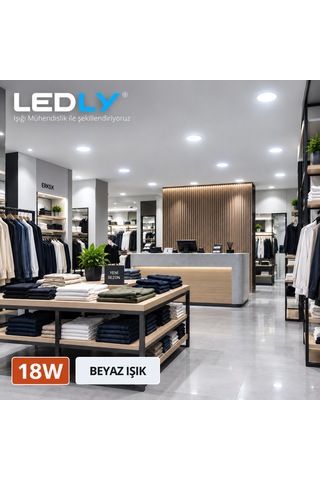 18 W Spot Aydınlatma Sıva Altı Beyaz