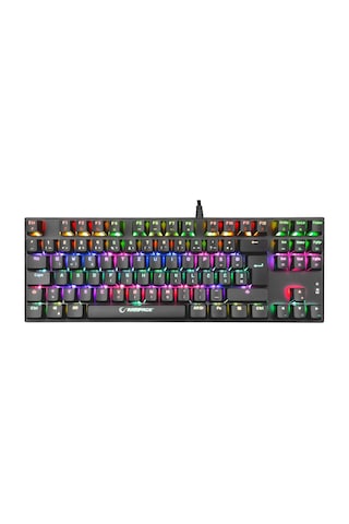 Kb-r17 Raptor Black Usb Full Rgb Led Blue Switch Lc Layout Gaming Mechanical Keyboard