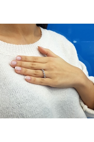 Lova 0,80 Karat Efektli Pırlanta Yeditaş Yüzük - 1070222