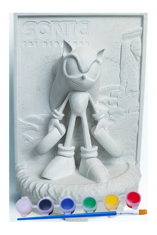 Sonic Figürü 3d Taş Eğlenceli Boyama Etkinliği 3+ Yaş İçin