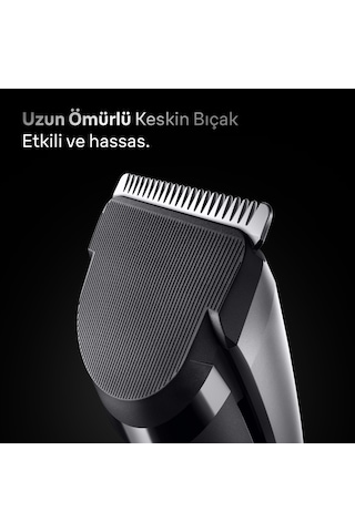 Braun Saç Kesme Makinesi Series 7, +5 Aksesuar, Ömür Boyu Keskin Bıçak, 17 Uzunluk, Hc7590
