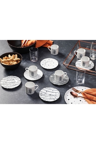 Porland Sidereal 6 Kişilik Kahve Fincan Takımı 90cc 12 Parça