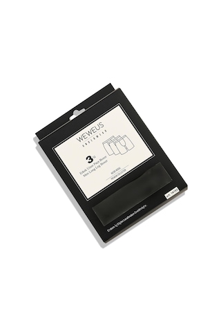 Weweus Beyaz 3'lü Micro Modal Premium Erkek Uzun Boxer 14193 Beyaz