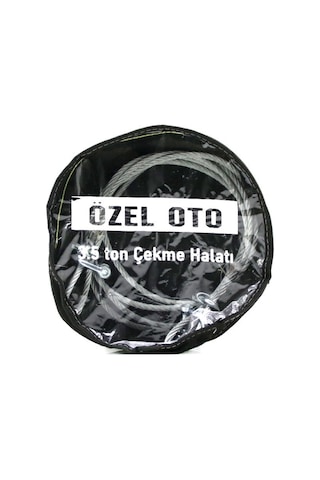 Özel Oto Oto Çekme Halatı 2.7mt 3.5 Ton Çelik Pvc Pencereli Bez Çantalı