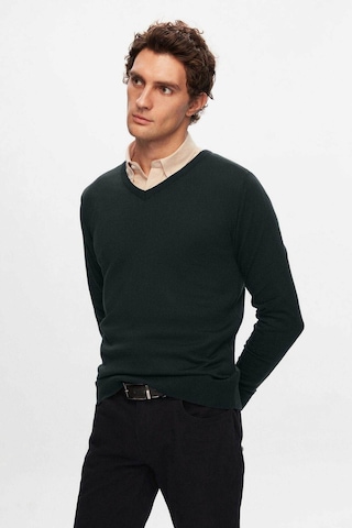 D's Damat Ds Damat Regular Fit Haki Düz V Yaka Triko Kazak 5HF06ORT12003 Haki