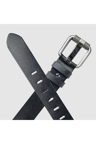 Rich Smith %100 Hakiki Deri Kemer Erkek Spor Krom Roll Toka 4,2 C Siyah