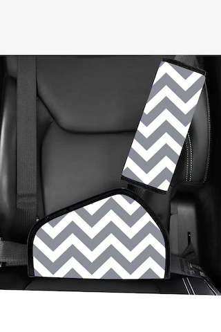 Araba Emniyet Kemeri Yastığı Oto Kemer Küçültme Seti Çocuk Zigzag