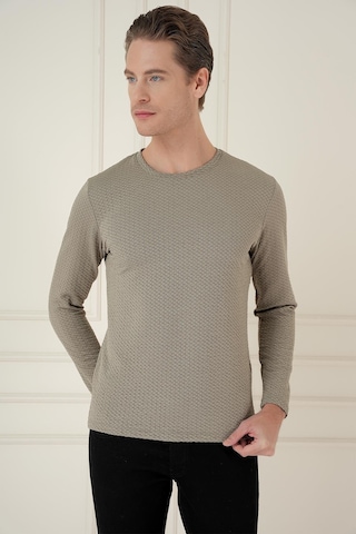 Efor Ts 889 Slim Fit Gri Spor T-shirt Gri