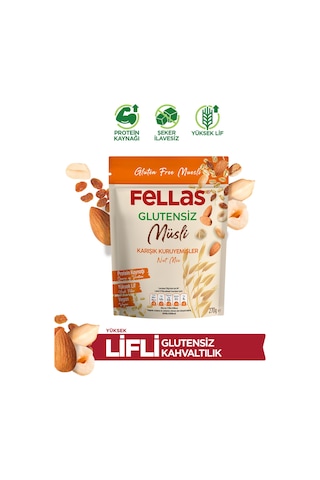Fellas Glutensiz Müsli - Karışık Kuruyemişli 270g