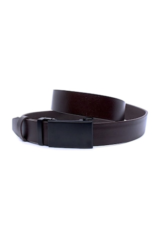 Livze Manda Derisi Otomatik Tokalı Deliksiz Erkek Kemeri Kahverengi