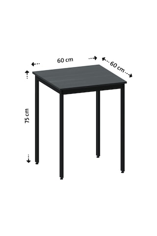 Balkon Bahçe Mutfak 5'li Bistro Set Masa Sandalye Takımı Siyah