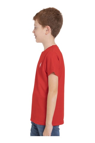 Zaytoon Unisex Çocuk Kısa Kollu Yan Dolu Filistin Haritası Nakışlı Tişört T600001 Kirmizi