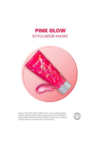 3'lü Pink Glow Greyfurt Özlü Detoks Etkili Soyulabilir Maske