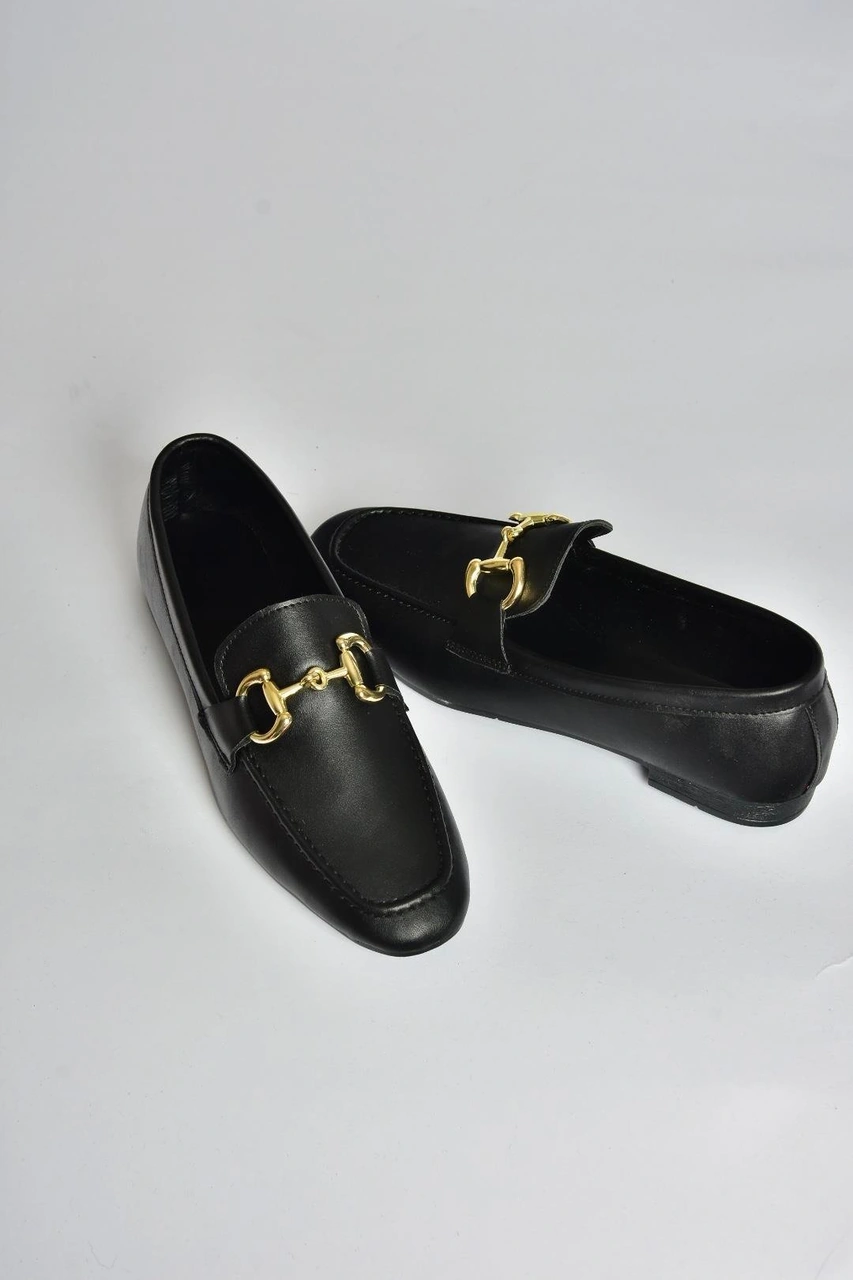 Fox Shoes V780161209 Siyah Günlük Kadın Ayakkabı Siyah-suni Deri