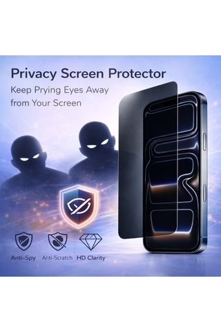 Pp Apple iPhone 17 Pro Max Uyumlu Hayalet Ekran Koruyucu Gizli Privacy