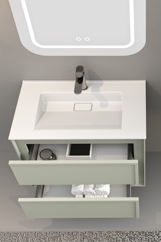 Elisa 80 Cm Banyo Dolabı - Nane Yeşili Boy Dolap Dahil Nane Yeşili