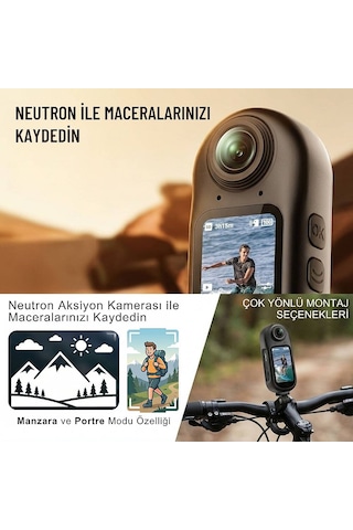 Neutron Ntl-ac-01md4k Mini Aksiyon Kamerası Siyah