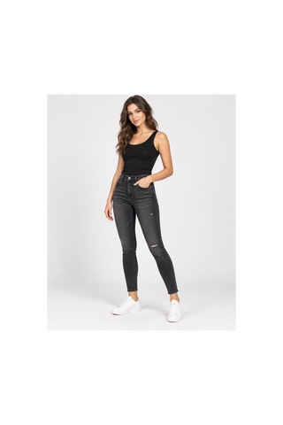 Nova Earth Art Antrasit Az Yırtıklı Skinny Jean Pantolon 36