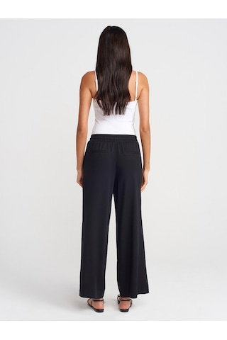 Dilvin 71623 Geniş Paça Pantolon-siyah Siyah