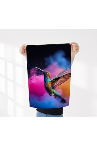 Çerçevesiz Poster, Dijital Baskı Kağıt Poster Sinek Kuşu "momo"