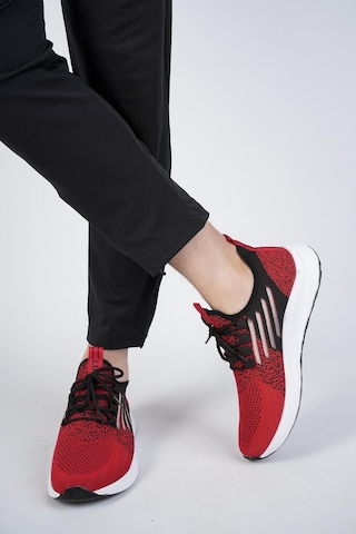 Muggo Ultraboost Unisex Ortopedik Günlük Garantili Yürüyüş Koşu Sneaker Spor Ayakkabı Kırmızı