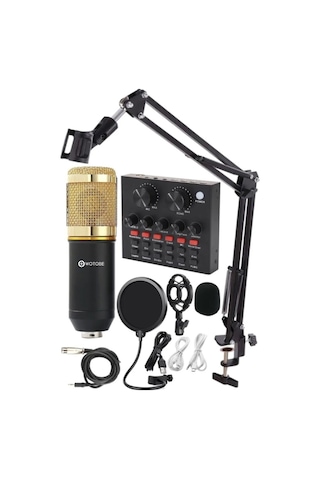 Filtreli Condenser Mikrofon Ses Kartı Stand Set