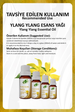 Ylang Ylang Yağı Cananga Odorata Essential Oil 10 Ml