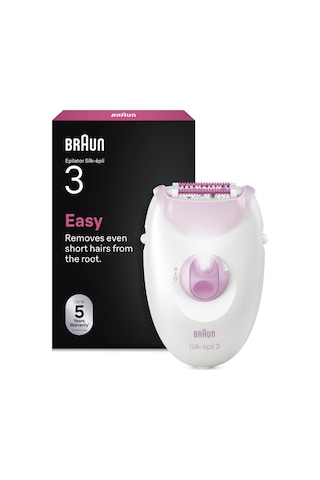 Braun Silk Épil 3 Kablolu Epilatör, Kalıcı Pürüzsüz Cilt, 3-000