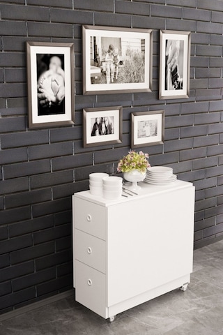 Dekorfim DF01107B Pratik Katlanır Masa Mutfak ve Yemek Masası